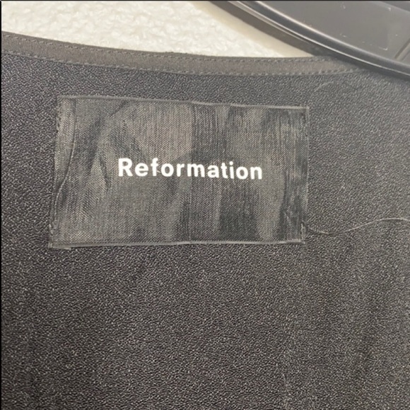 NEW REFORMATION Locklin Black dress size 2 Classic Dress - Picture 8 of 10